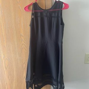 Black dress with mesh cut outs